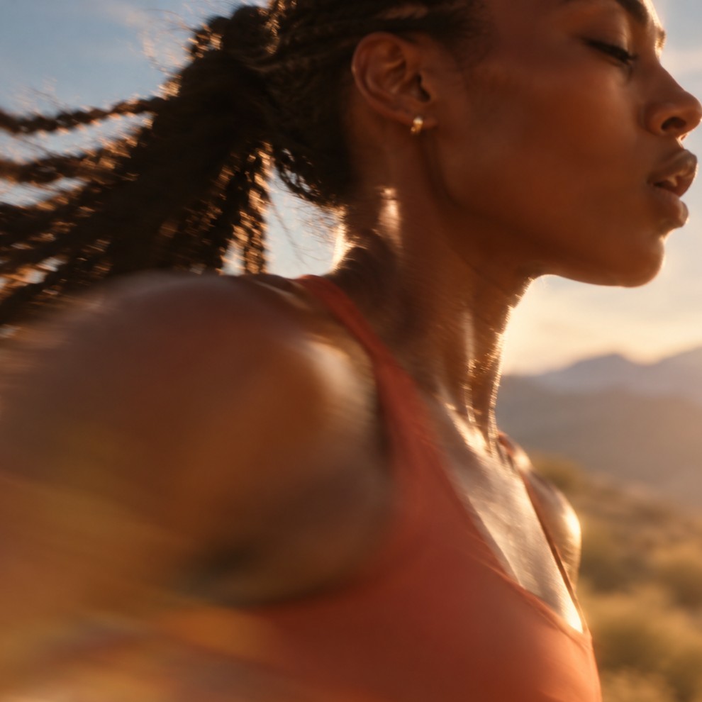 Love.Life member running outdoors