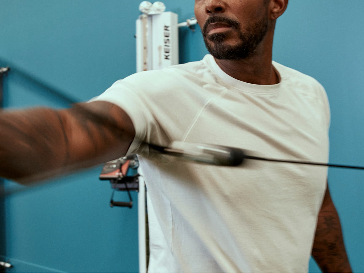 Athlete training on the Love.Life fitness floor